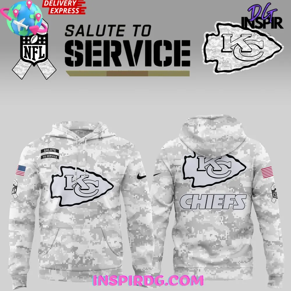 -Kansas City Chiefs Salute To Service 2024 Hoodie