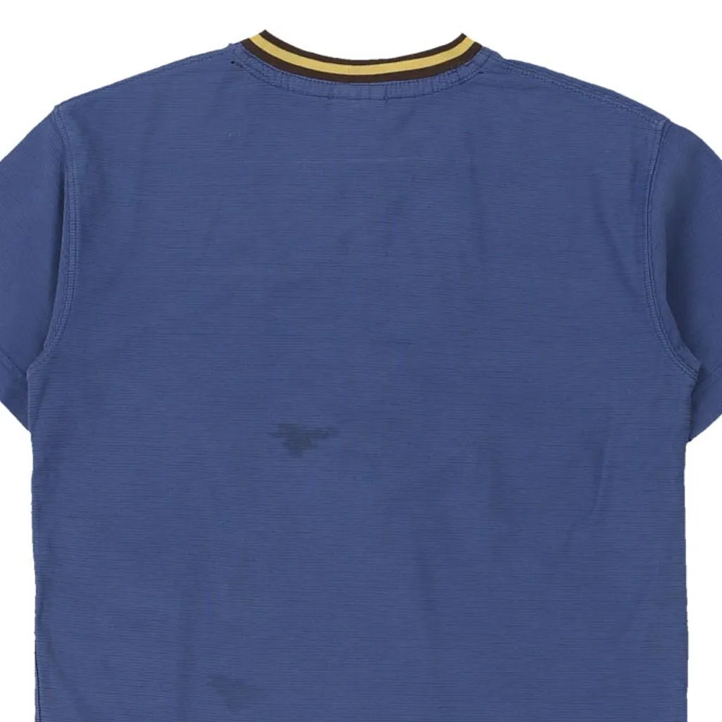 Age 7-8. All Stars Looney Tunes Warner Bros Embroidered T-Shirt - Medium Blue Cotton