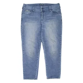 ARMANI JEANS Womens Jeans Blue Regular Tapered Stone Wash W31 L26