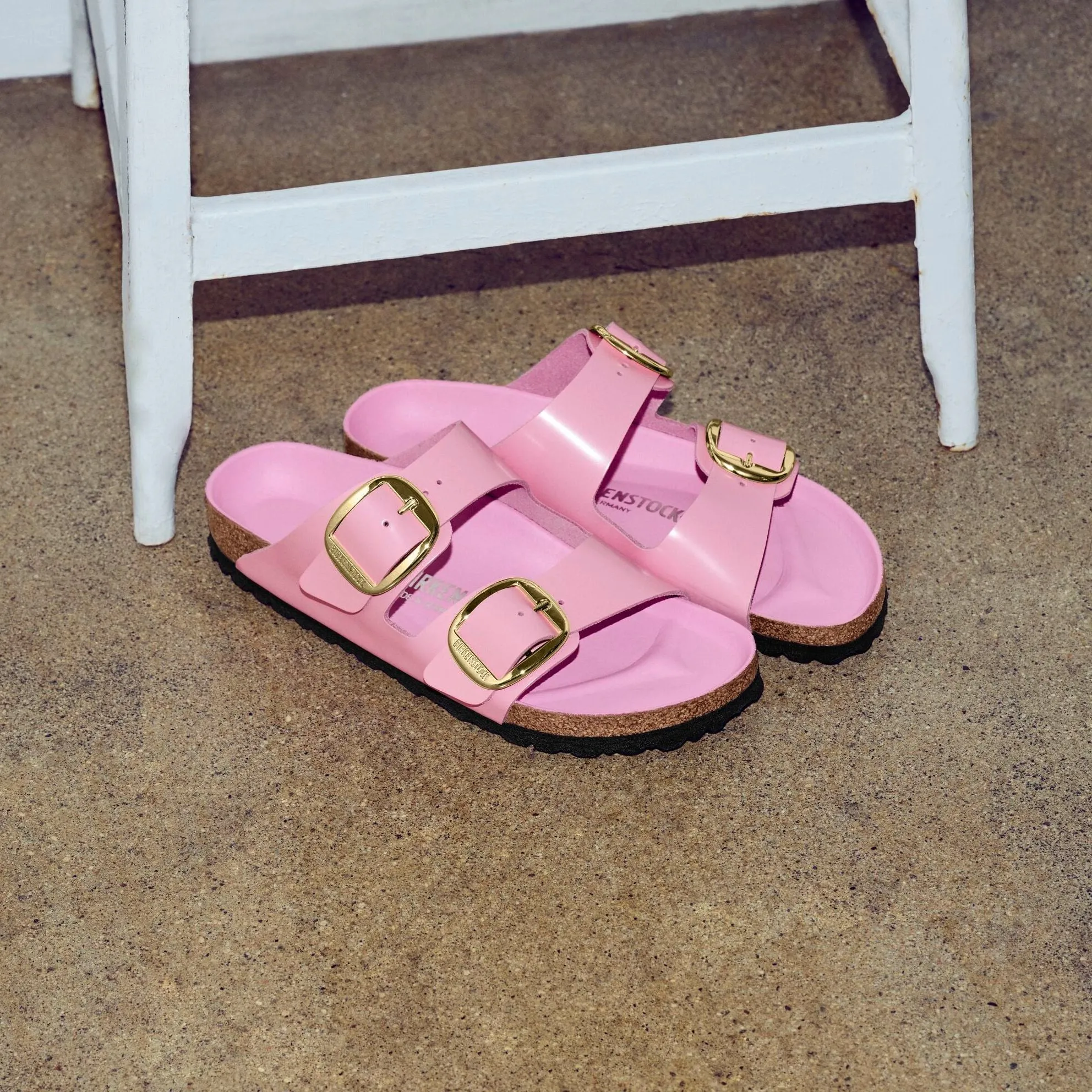Birkenstock Limited Edition Arizona Big Buckle high shine fondant pink leather