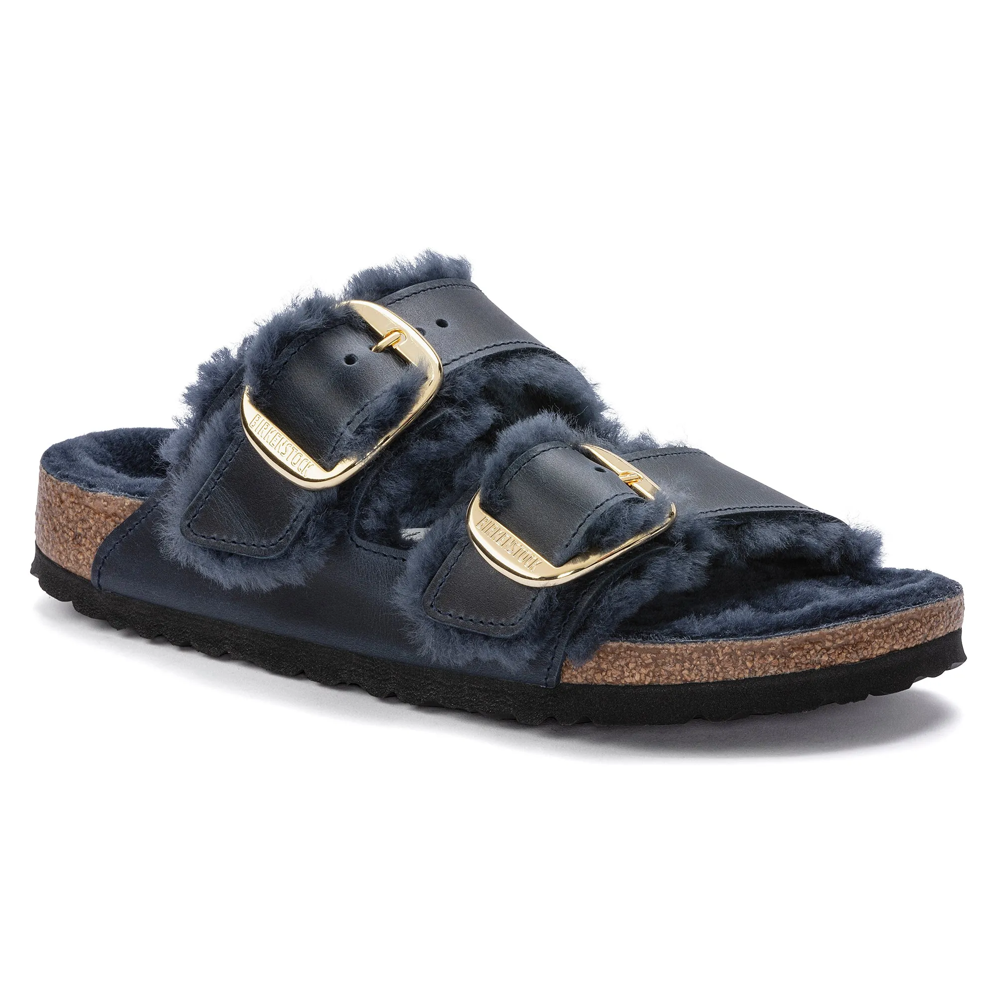 Birkenstock Limited Edition Arizona Big Buckle midnight oiled leather/midnight shearling