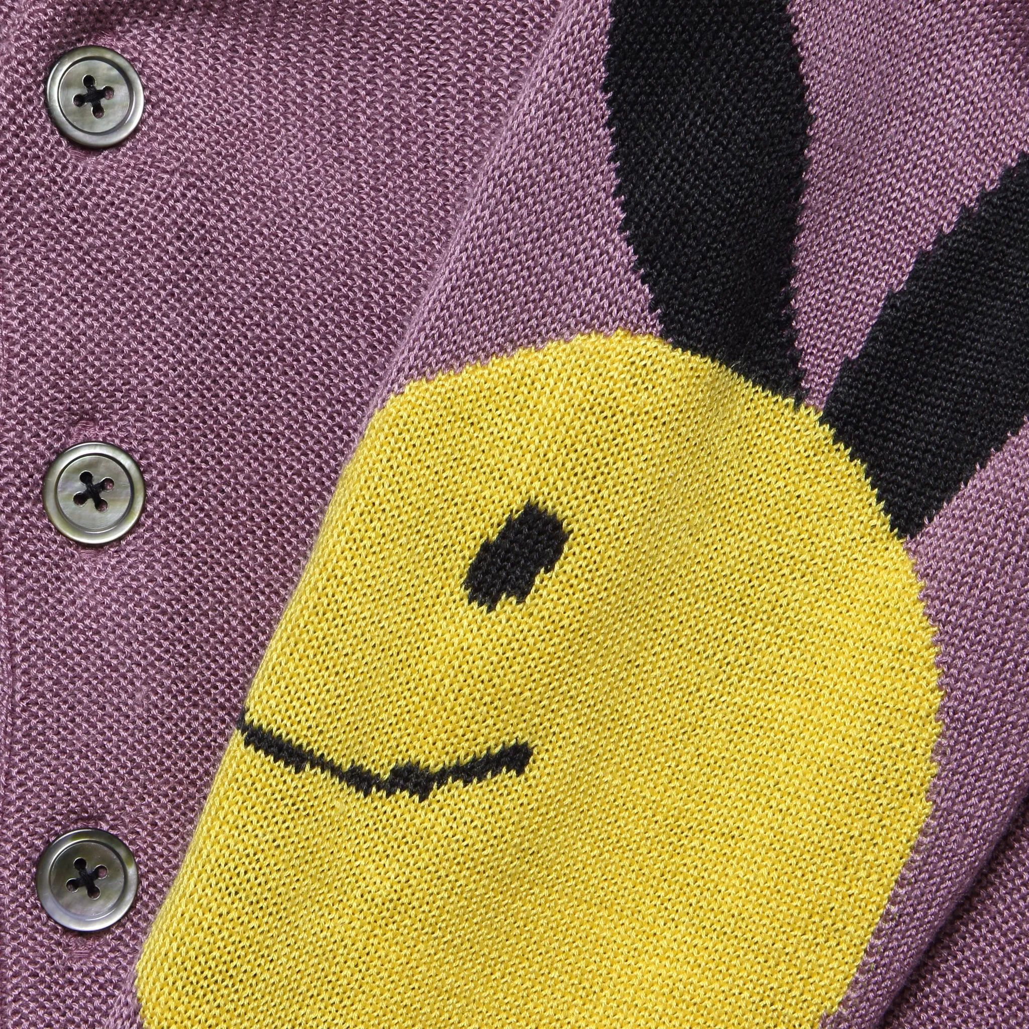 Coneybowy Short Cardigan - Pink Purple