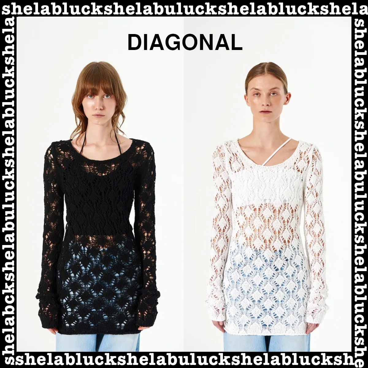 DIAGONAL  |V-neck & Crew neck