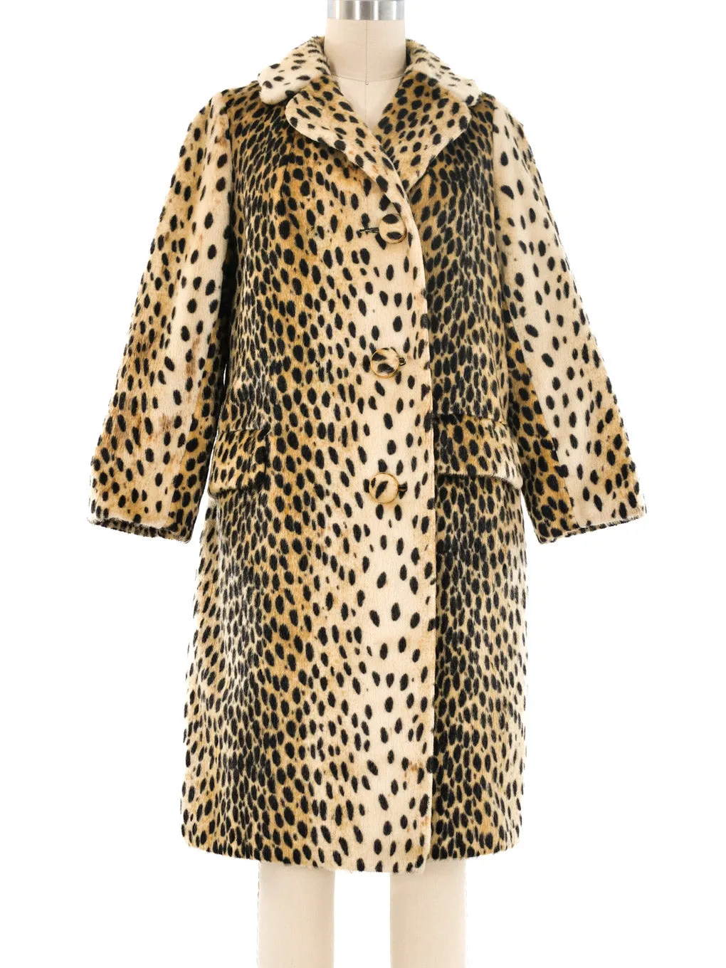 Faux Leopard Coat