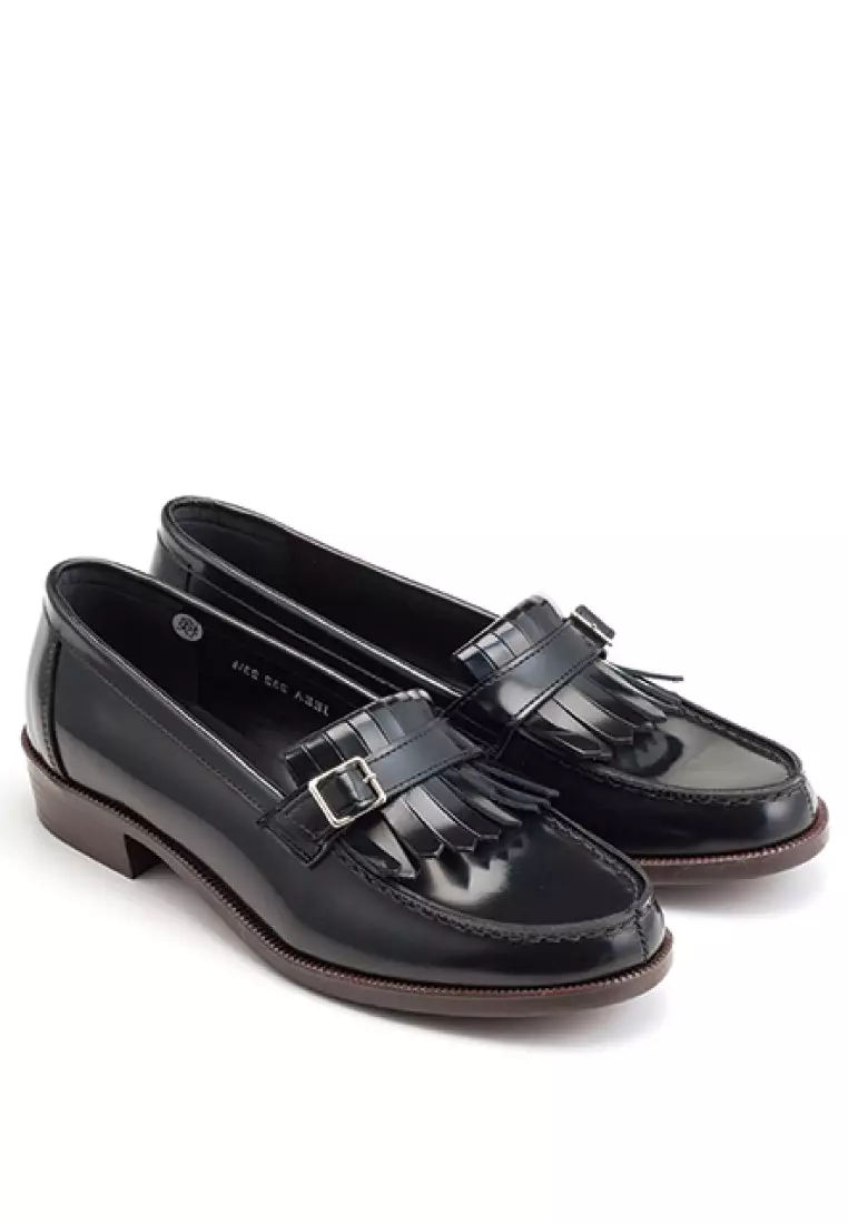 HARUTA Belt loafer-232-BLACK