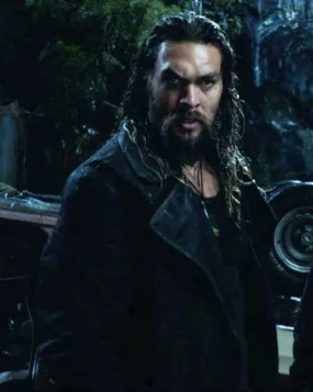 Jason Momoa Arthur Curry Aquaman Coat - Black Trench Coat