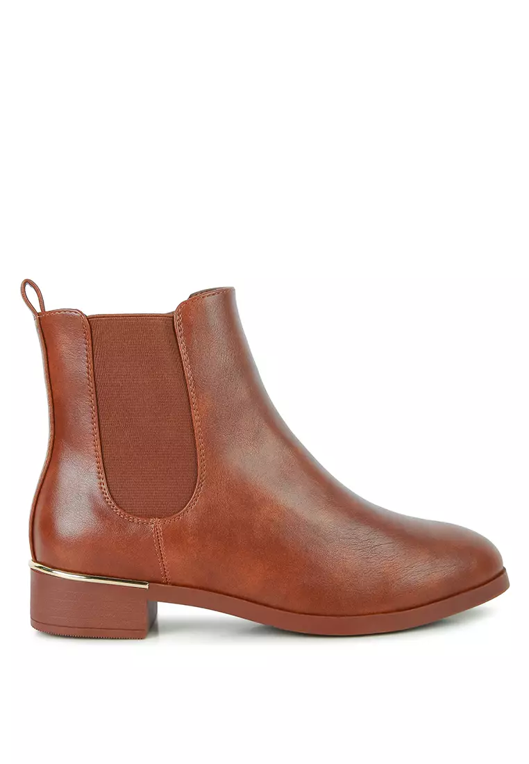 London Rag Brown Winter Basic Ankle Boot