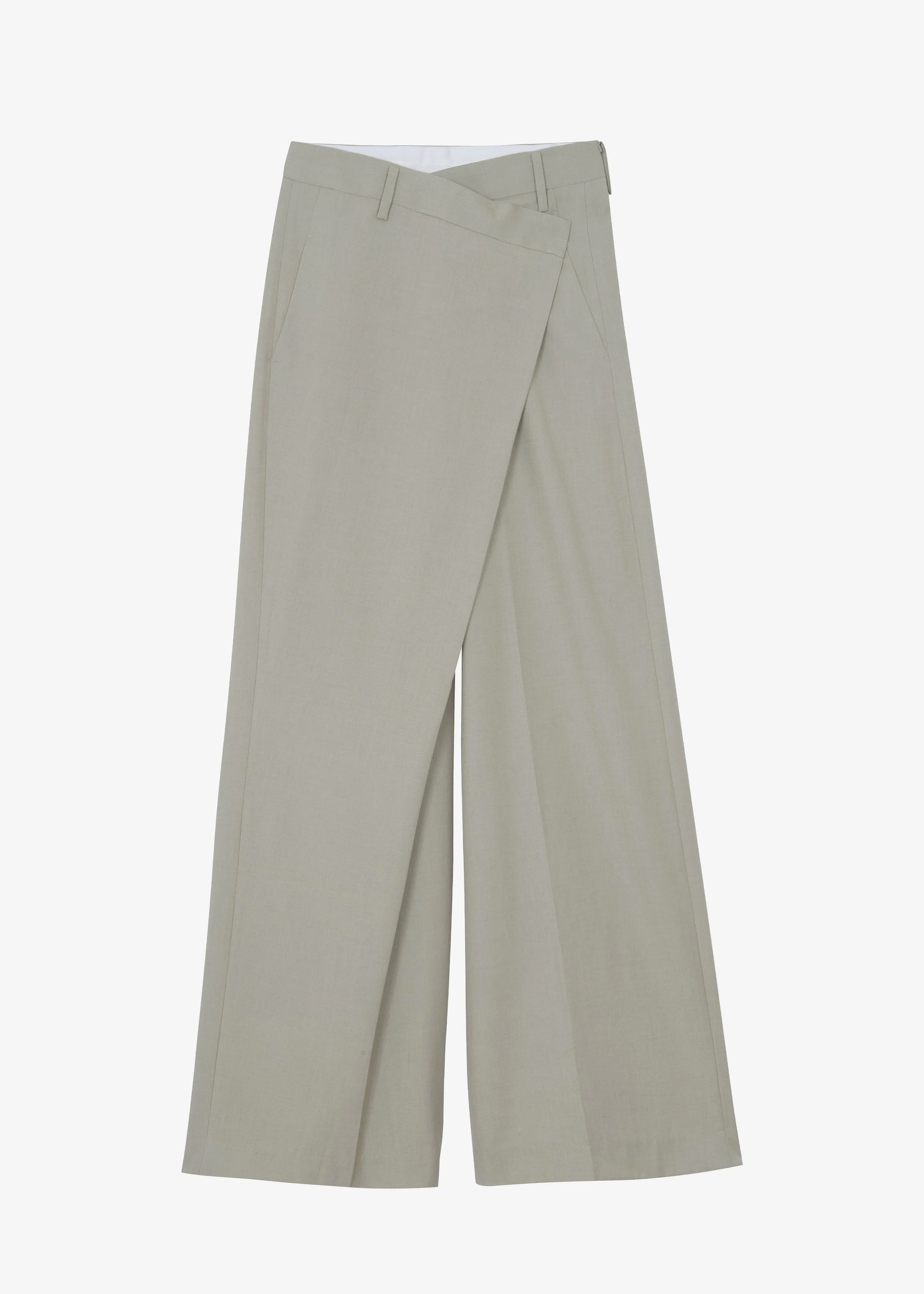 Marjorie Asymmetrical Trousers - Beige