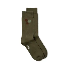 O.N.S   ONS Logo Jacq Socks Olive Green