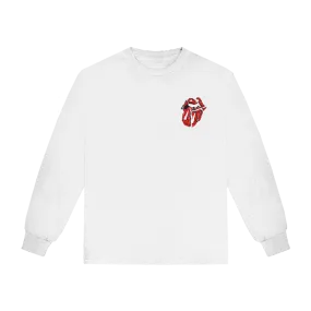 Painted Diamond Tongue White Long Sleeve Shirt