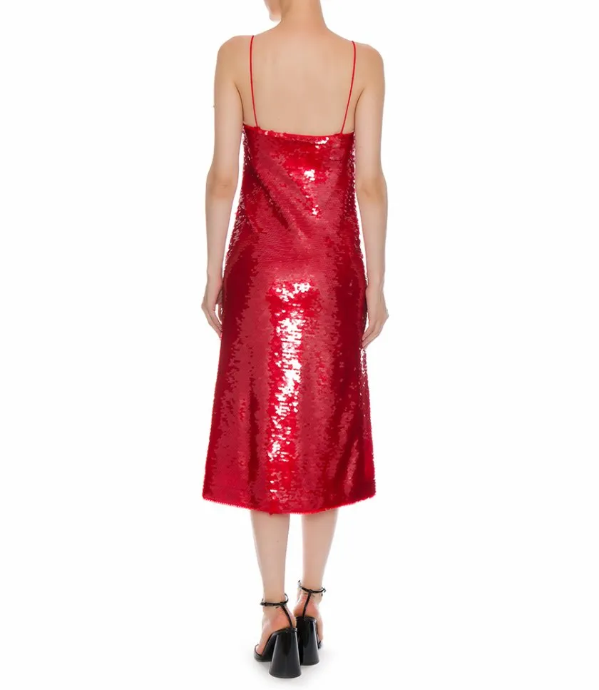 PHILOSOPHY DI LORENZO SERAFINISEQUIN SLIP DRESS