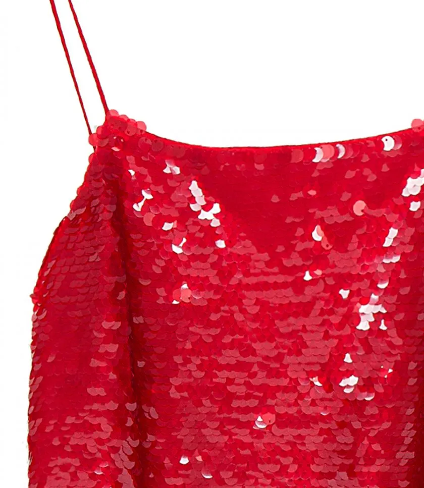 PHILOSOPHY DI LORENZO SERAFINISEQUIN SLIP DRESS