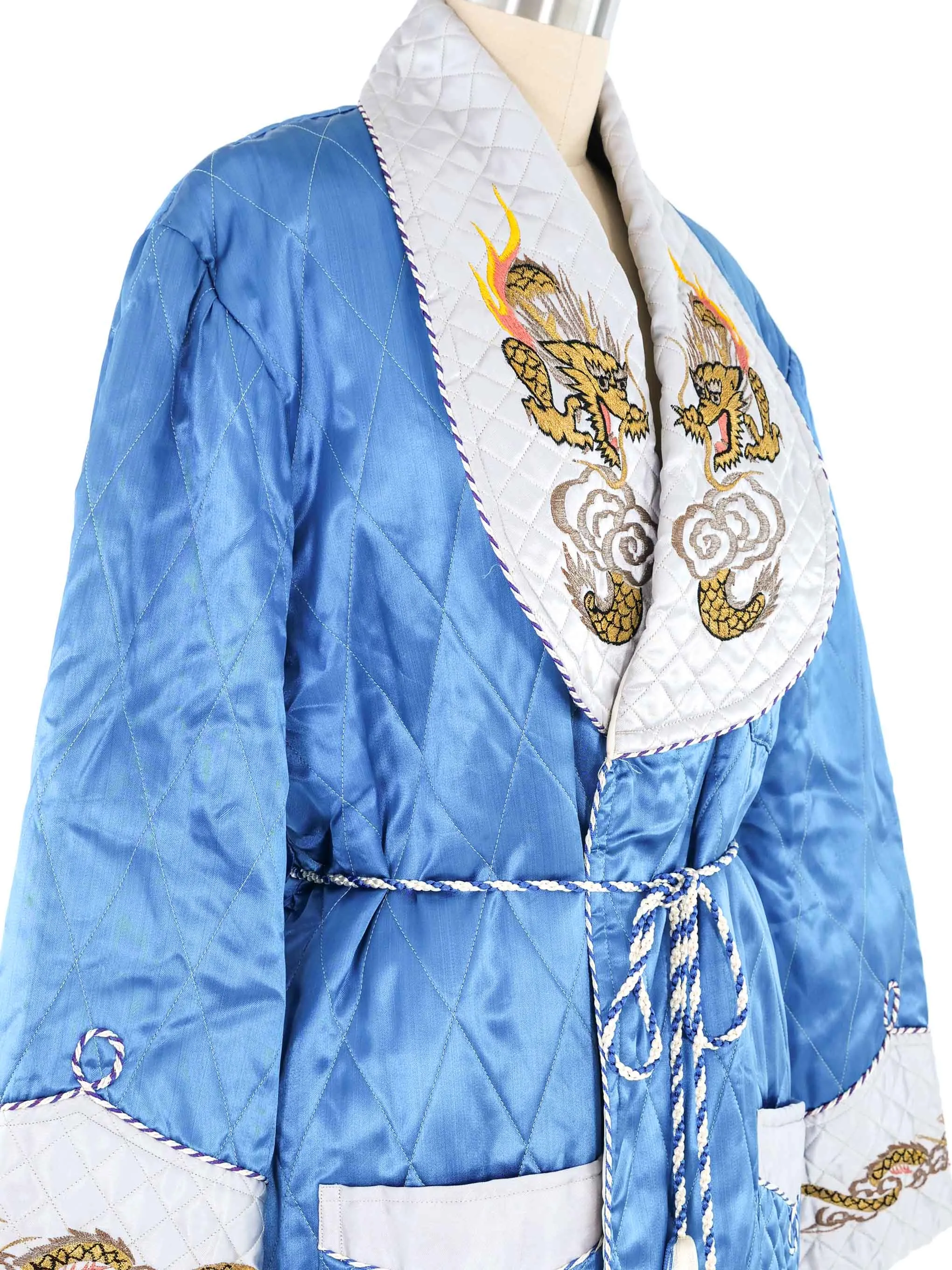 Quilted Dragon Smoking Jacket