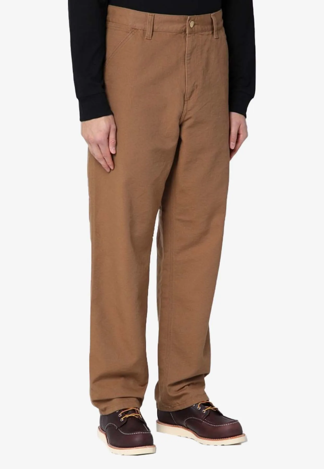 Single Knee Straight-Leg Pants