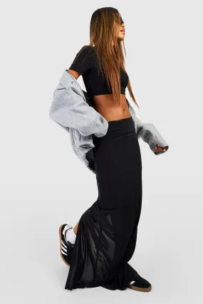 Slinky Plain Maxi Slip Skirt
