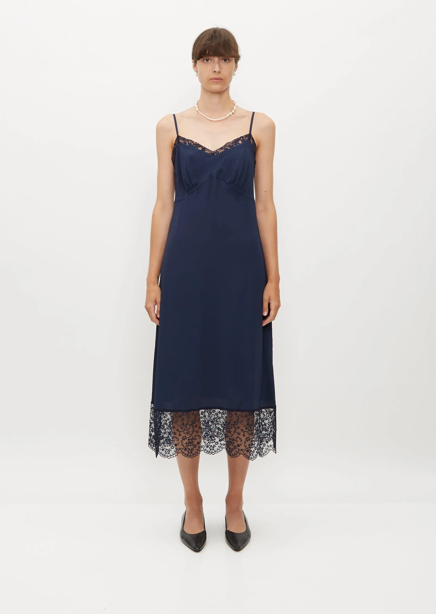 Slip Dress w/ Lace Trim