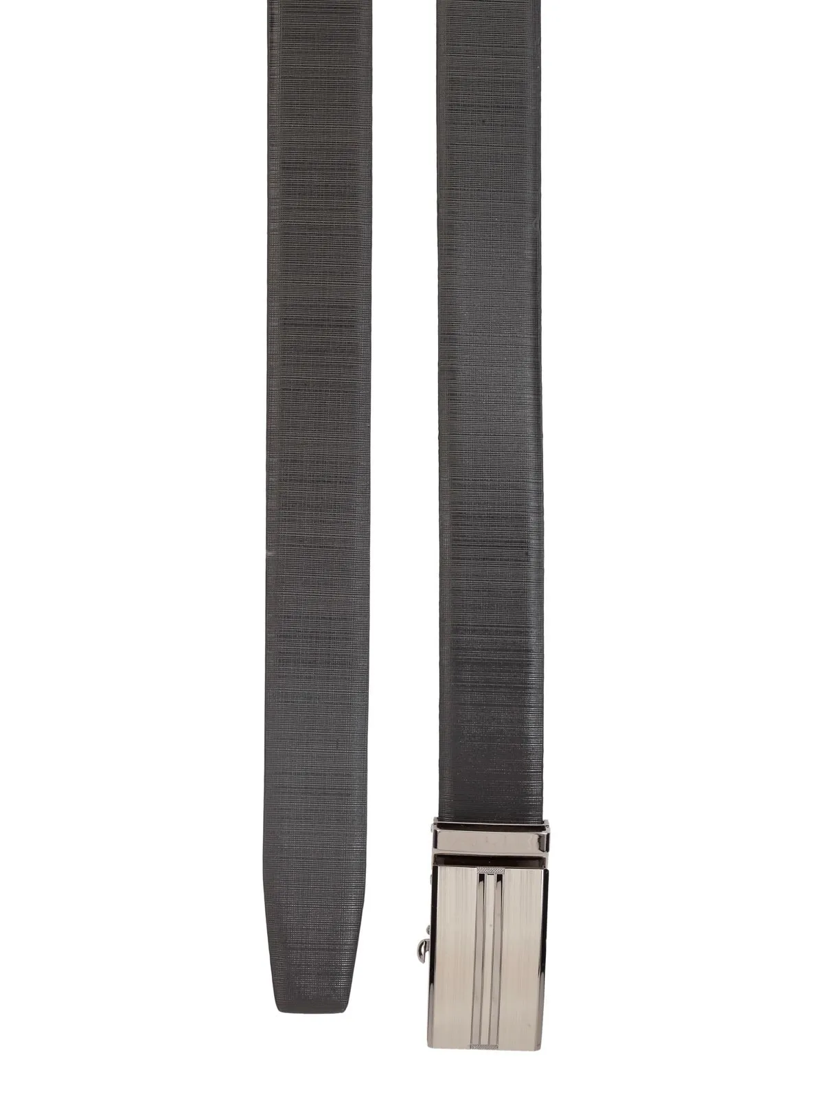 Teakwood Men Black Leather Reversible Belt