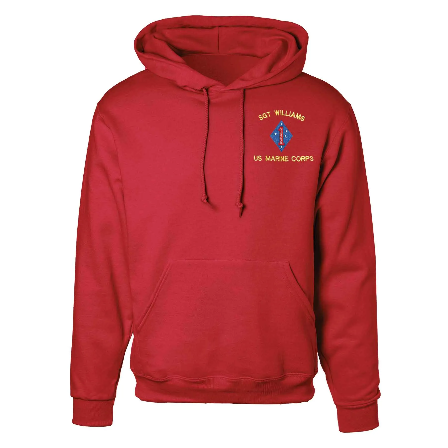 Vietnam 1st Marine Division Embroidered Hoodie