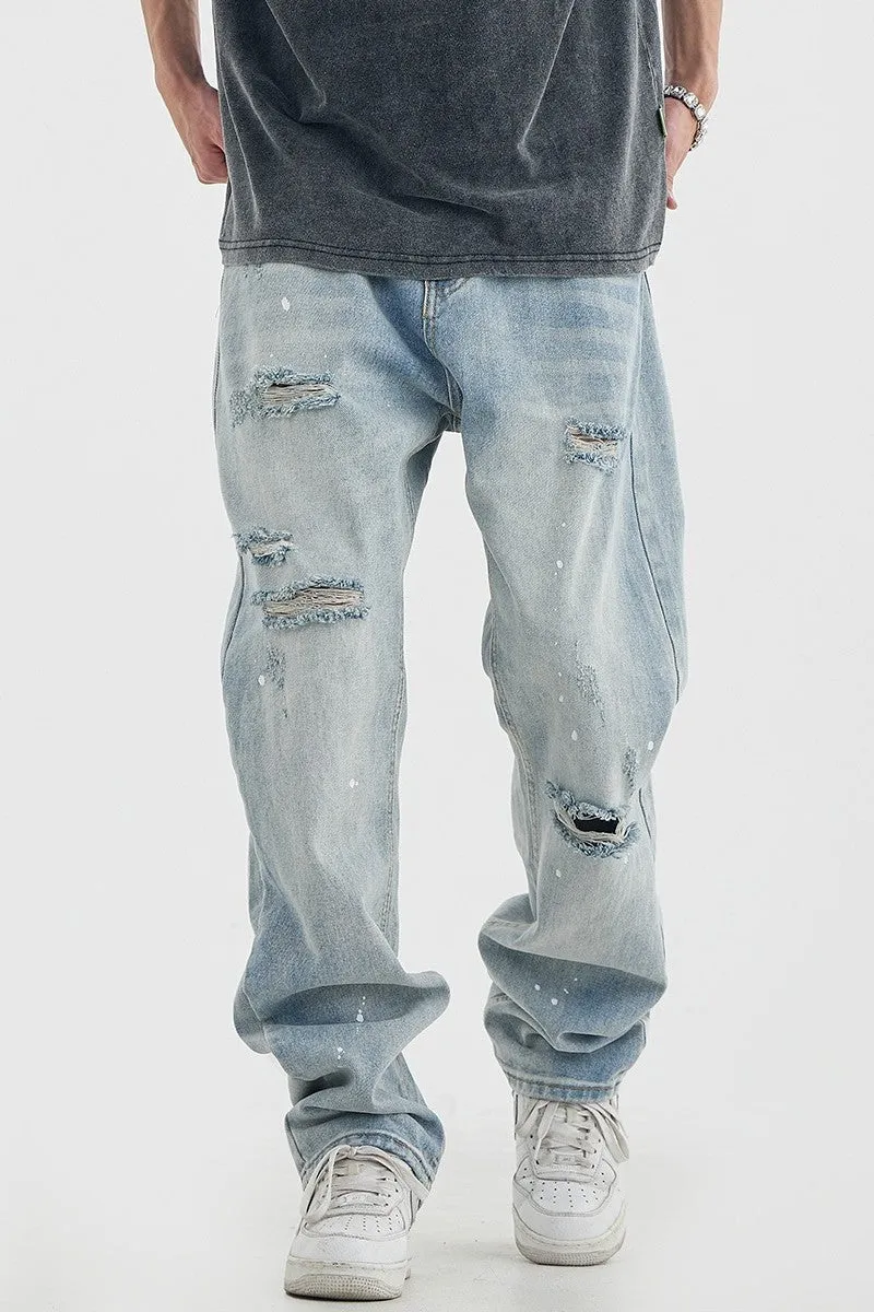 Washed Splash Ink Jeans